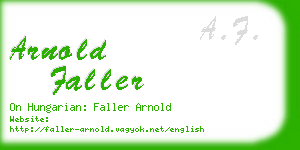 arnold faller business card
